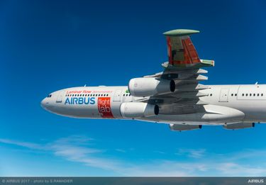 A340 Laminar Flow BLADE Demonstrator First Flight - In Flight A340 Laminar Flow BLADE Demonstrator First Flight - In Flight