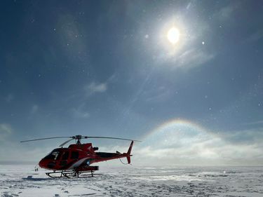 Airbus H125 basks in the Antarctic light Airbus H125 basks in the Antarctic light